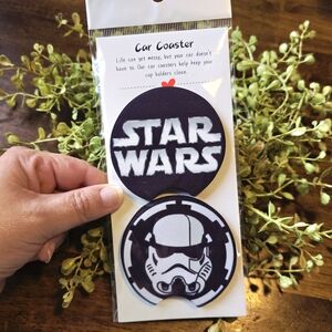 Star Wars Black and White Car Coaster Set